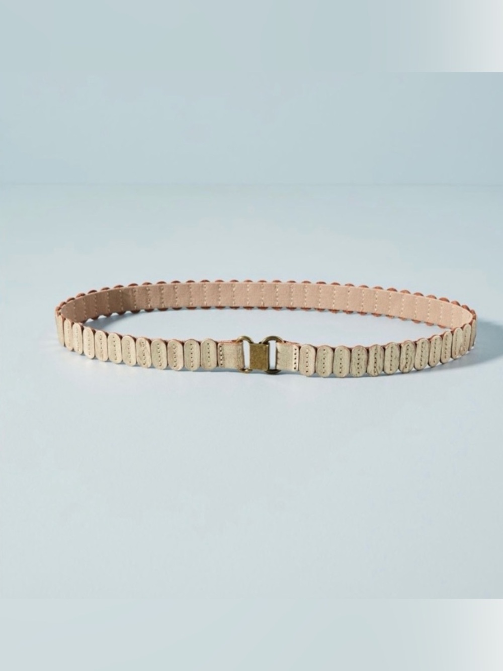 Anthropologie Tabitha stretch belt metallic gold Large